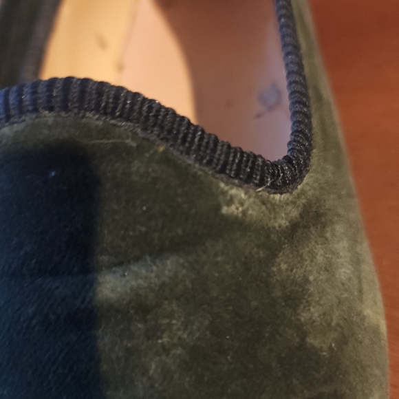 Del Toro Green Velvet Slipper - Picture 5 of 7